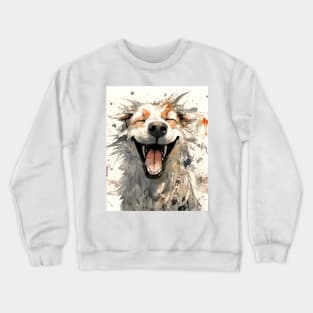 Unconditional Love: Happy Dog Smiles Crewneck Sweatshirt